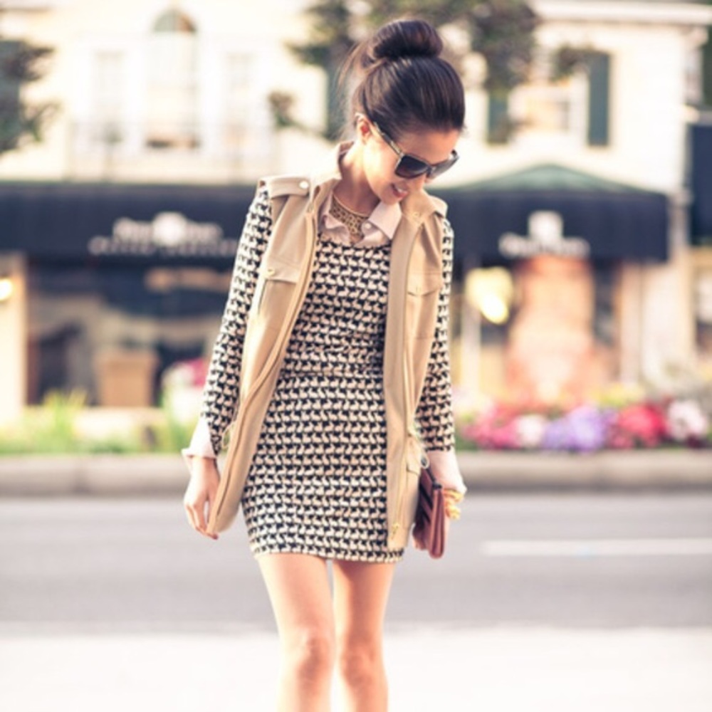 ASO Bloggers H&M Bunny Print Bodycon Dress Size 12
